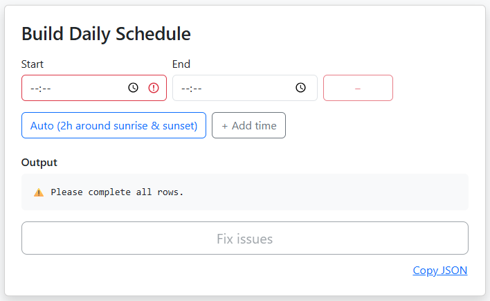 Open the scheduler